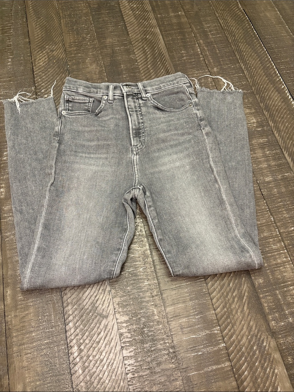 Express Light Gray Denim Jeans Skinny Jeans Regular